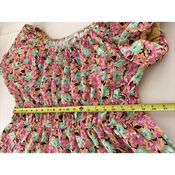 Grace Karin Floral Tiered Maxi Dress 2XL Plus Bubble Sleeve Cottagecore Romantic - Picture 6 of 11